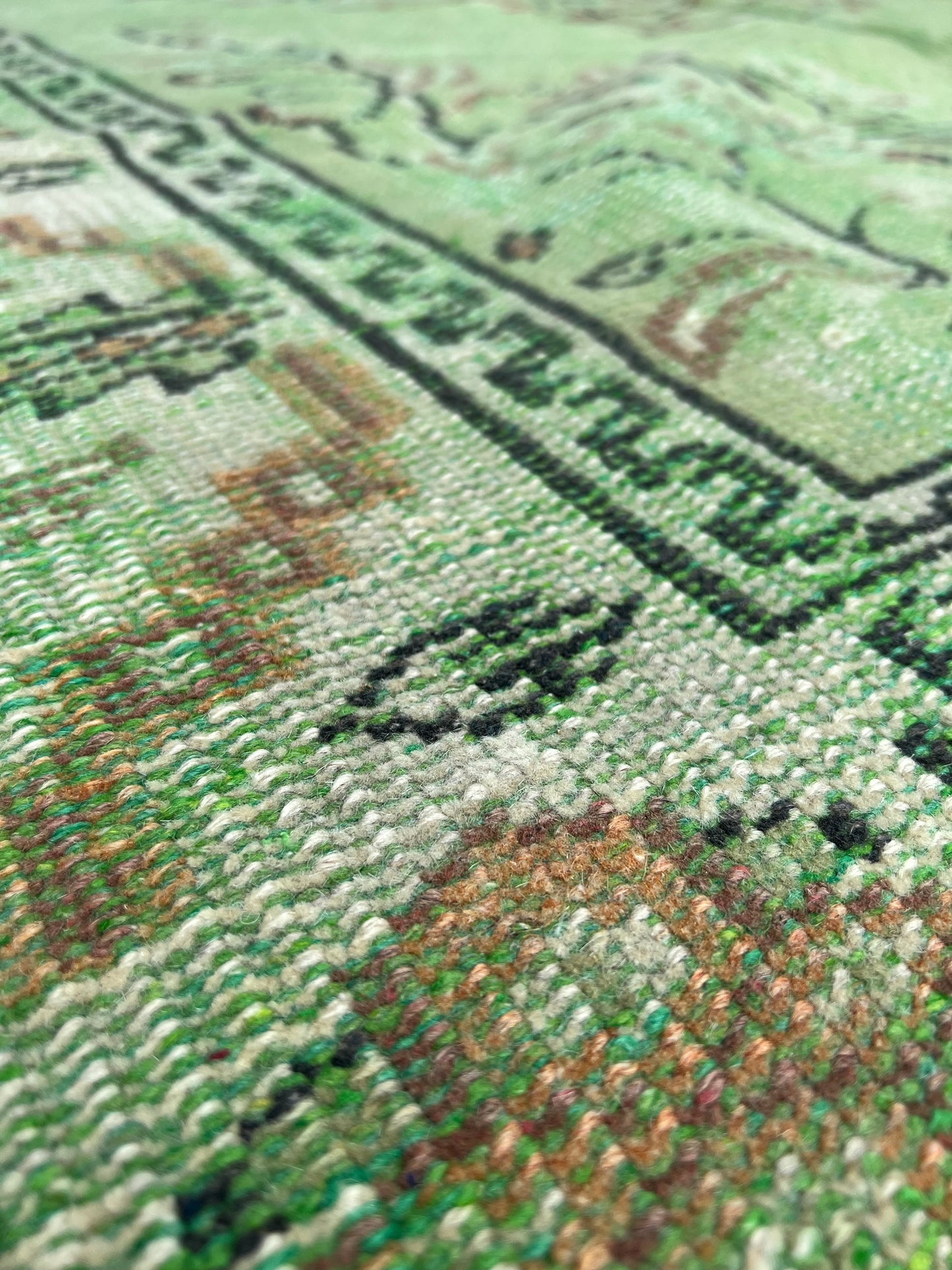 Shade of Green Oushak Rug
