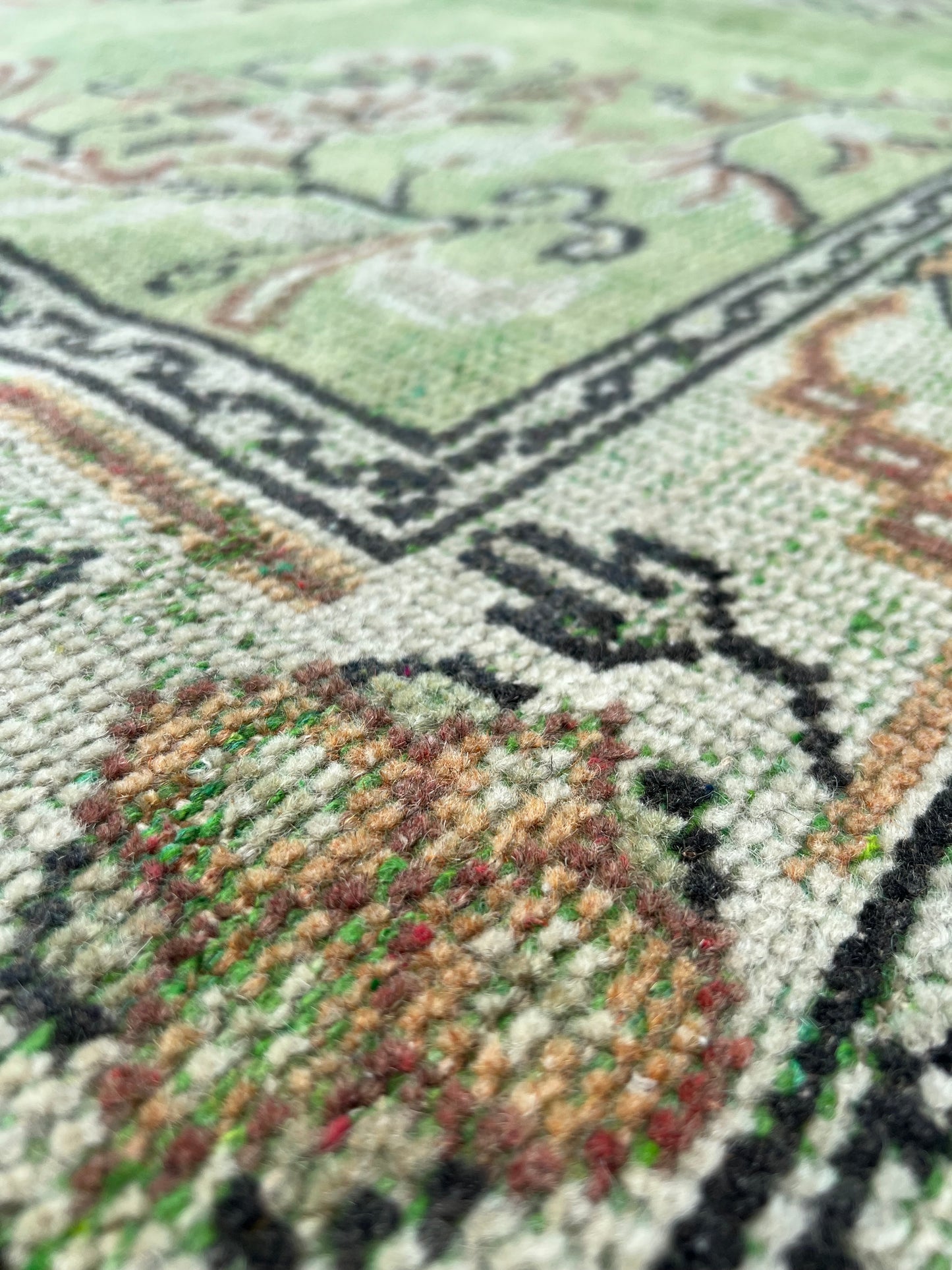 Shade of Green Oushak Rug